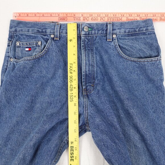 Vintage 90s Tommy Hilfiger Baggy Freedom Jeans Men's 37x30 Made in Canada - Picture 11 of 12